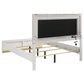 Caraway Wood Eastern King LED Panel Bed White