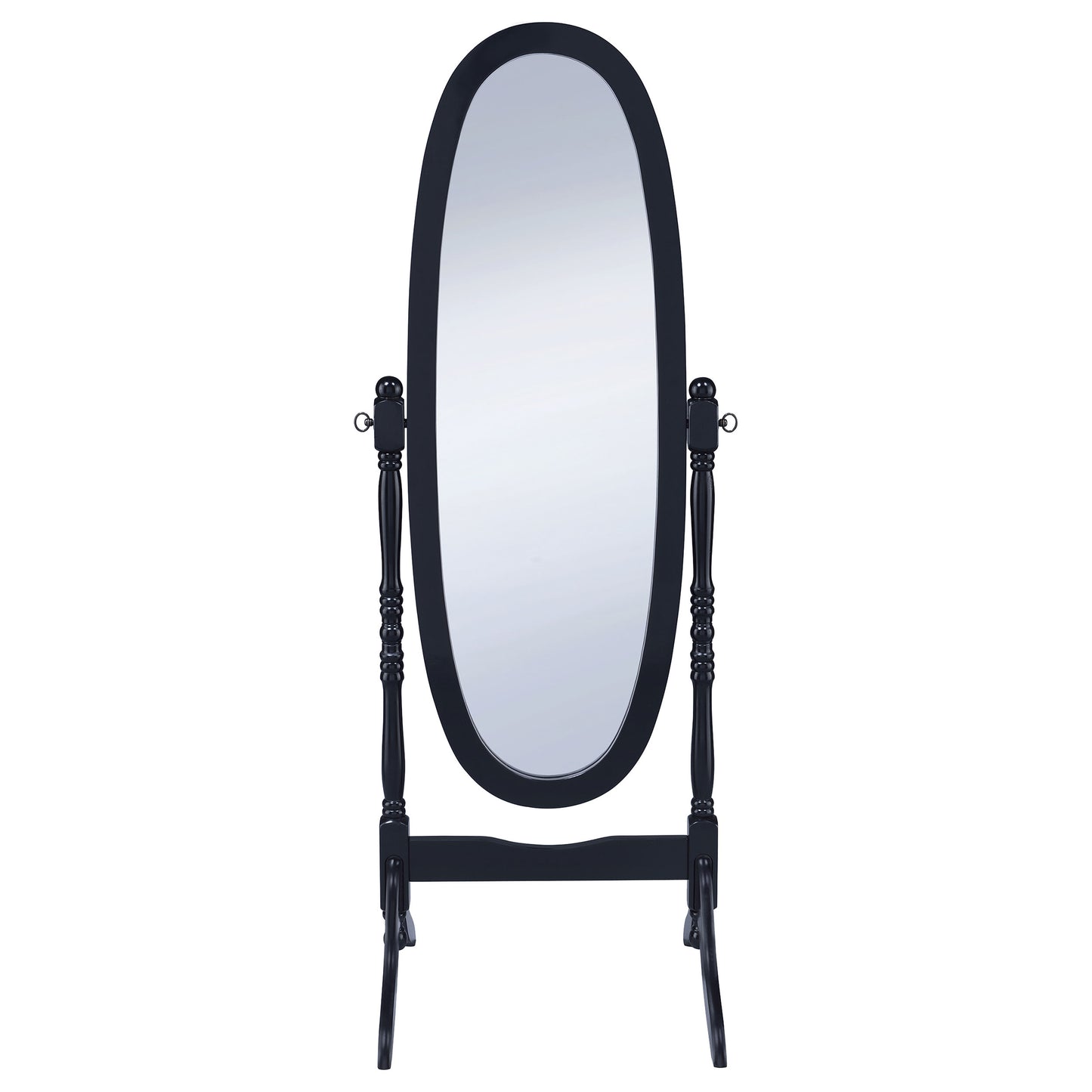 Foyet Oval Cheval Mirror Black