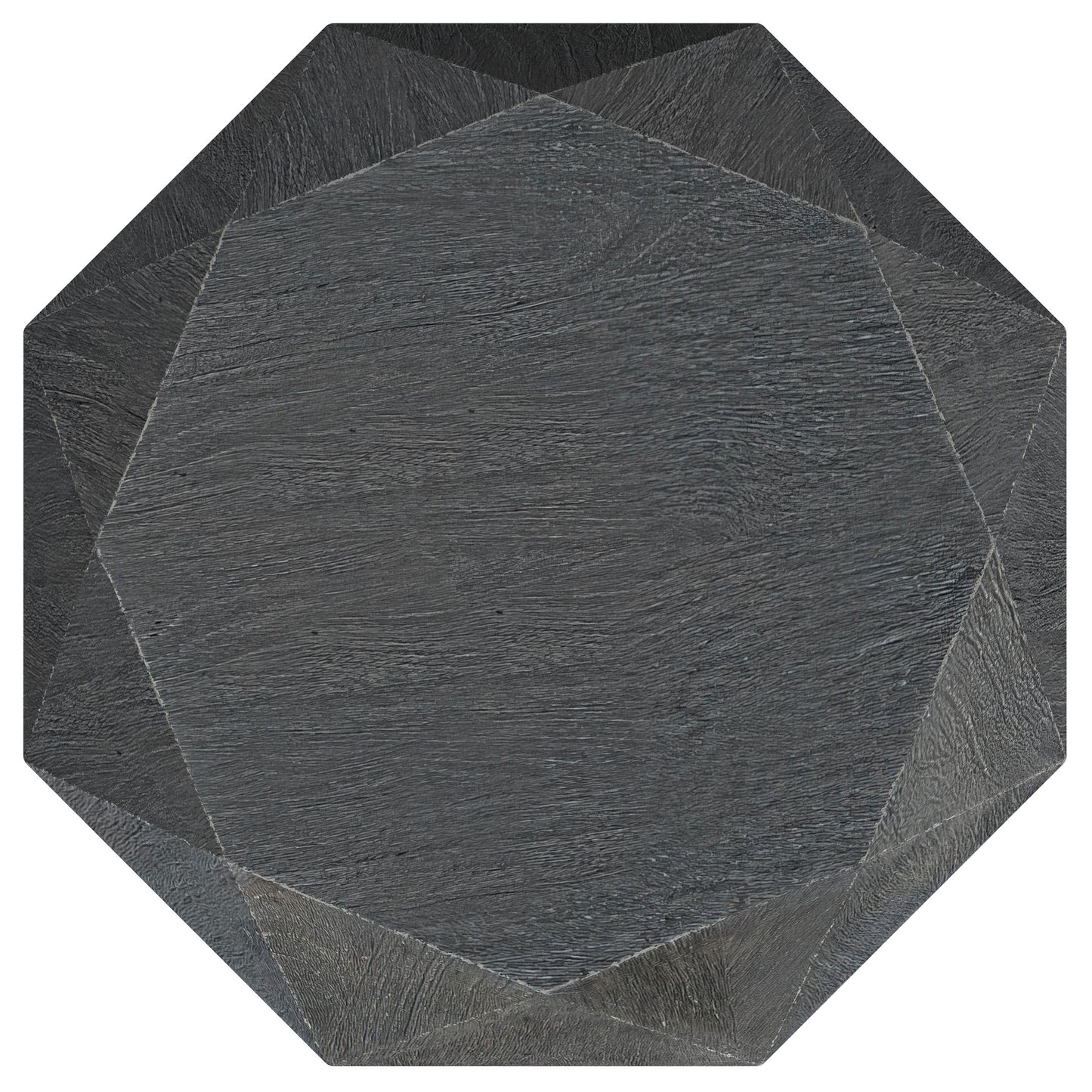 Jacinto Geometric Solid Mango Wood Side Table Grey