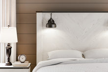 Load image into Gallery viewer, Schoenberg Queen Panel Bed with Mirrored Dresser and 2 Nightstands
