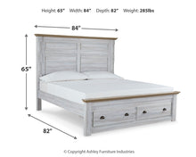 Load image into Gallery viewer, Haven Bay King Panel Storage Bed with Mirrored Dresser
