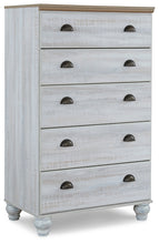 Load image into Gallery viewer, Haven Bay King Panel Bed with Mirrored Dresser, Chest and 2 Nightstands

