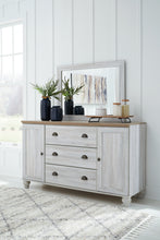 Load image into Gallery viewer, Haven Bay Queen Panel Storage Bed with Mirrored Dresser and 2 Nightstands
