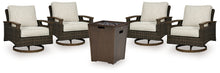 Load image into Gallery viewer, Rodeway South Outdoor Fire Pit Table and 4 Chairs
