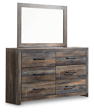 Load image into Gallery viewer, Drystan King Bookcase Bed with 4 Storage Drawers with Mirrored Dresser and Chest

