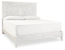 Load image into Gallery viewer, Paxberry King Panel Bed with Mirrored Dresser
