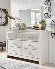 Load image into Gallery viewer, Paxberry Queen Panel Bed with Mirrored Dresser
