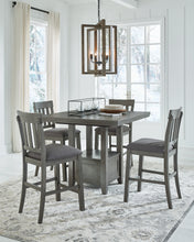 Load image into Gallery viewer, Hallanden Counter Height Dining Table and 4 Barstools with Storage
