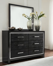 Load image into Gallery viewer, Kaydell King Upholstered Panel Headboard with Mirrored Dresser, Chest and Nightstand
