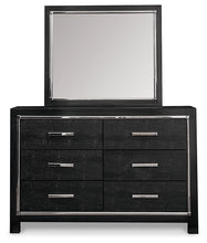 Load image into Gallery viewer, Kaydell Queen Upholstered Panel Storage Platform Bed with Mirrored Dresser
