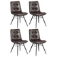 Aiken Upholstered Tufted Side Chairs Brown (Set of 4)