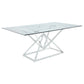 Beaufort Rectangle Glass Top Dining Table Chrome