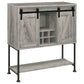 Claremont Sliding Door Bar Cabinet with Lower Shelf Grey Driftwood