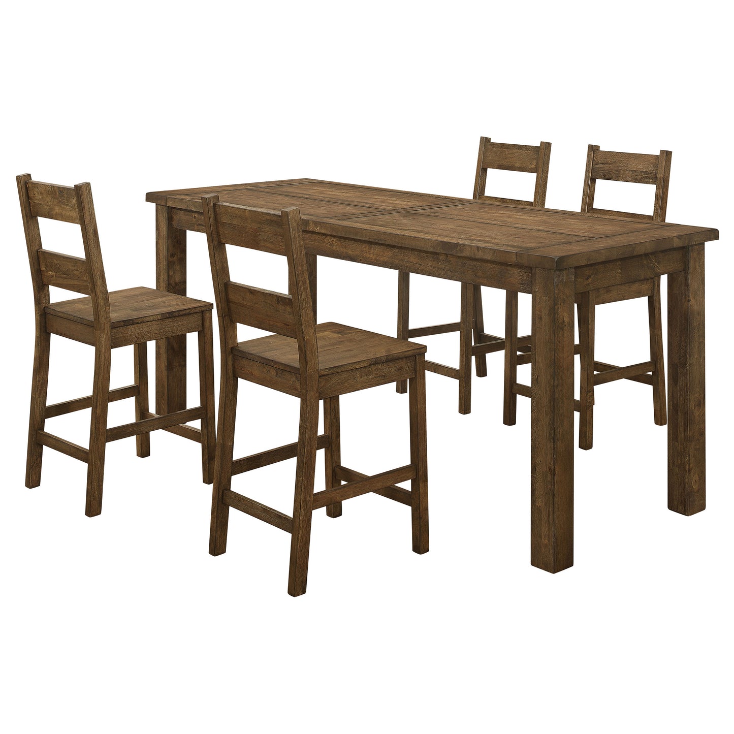Coleman 5-piece Counter Height Dining Set Rustic Golden Brown