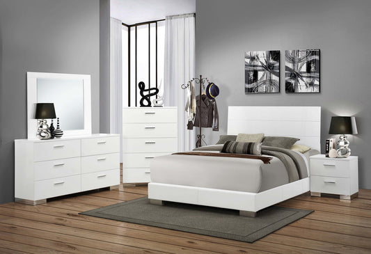 Felicity 6-piece Queen Bedroom Set White High Gloss