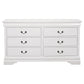 Louis Philippe 6-drawer Dresser White