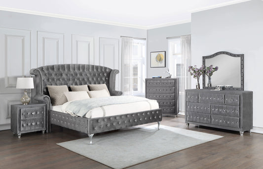 Deanna 5-piece California King Bedroom Set Grey
