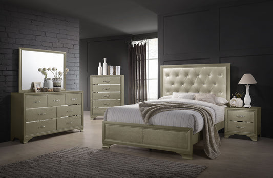 Beaumont 5-piece Eastern King Bedroom Set Champagne