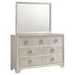 Salford 7-drawer Dresser with Mirror Metallic Sterling