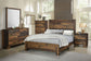Sidney Wood Queen Panel Bed Rustic Pine