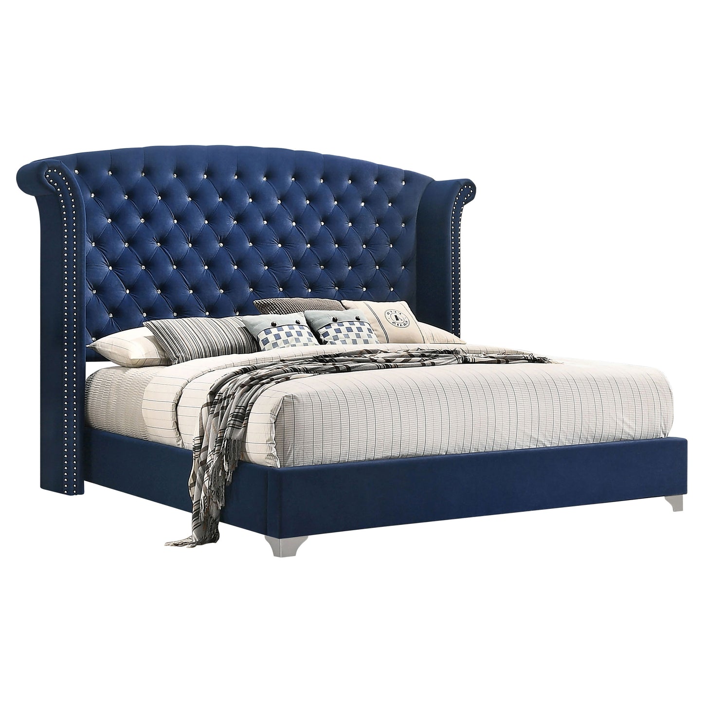 Melody 4-piece Eastern King Bedroom Set Pacific Blue