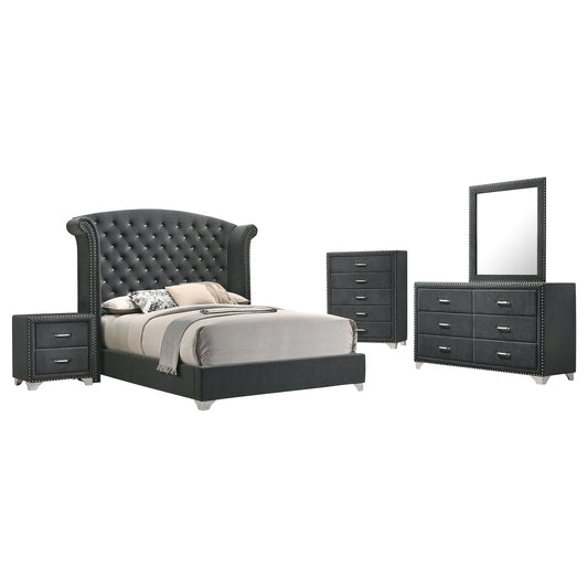 Melody 5-piece Eastern King Bedroom Set Grey