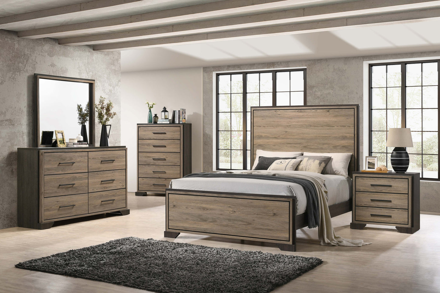 Baker 5-drawer Chest Brown and Light Taupe