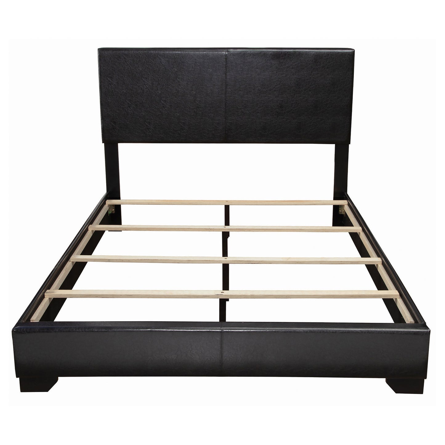 Conner Upholstered Queen Panel Bed Black