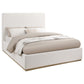 Knox Upholstered EASTERN KING Panel Bed Cream