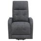 Howie Tufted Upholstered Power Lift Recliner Charcoal