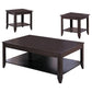 Brooks 3-piece Occasional Table Set with Lower Shelf Cappuccino