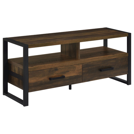 James 2-drawer Engineered Wood 48" TV Stand Dark Pine