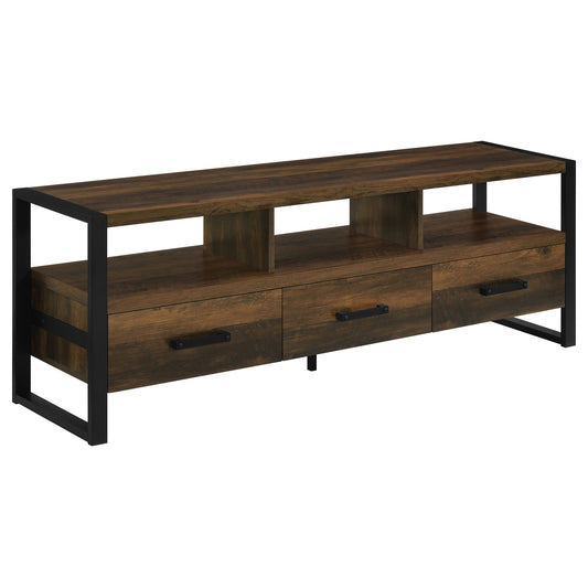 James 3-drawer Engineered Wood 60" TV Stand Dark Pine