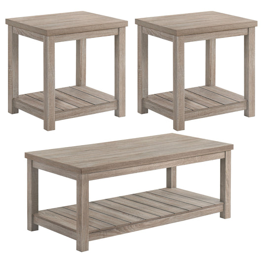 Colter 3-piece Engineered Wood Coffee Table Set Greige