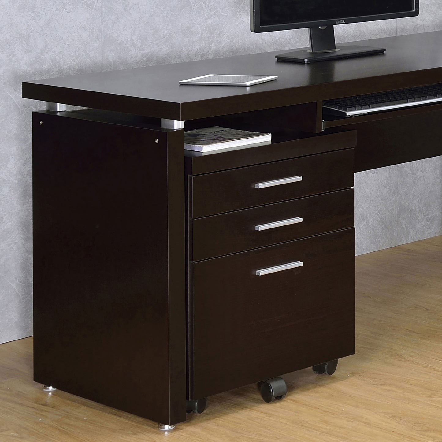 Skylar 3-drawer Mobile File Cabinet Cappuccino