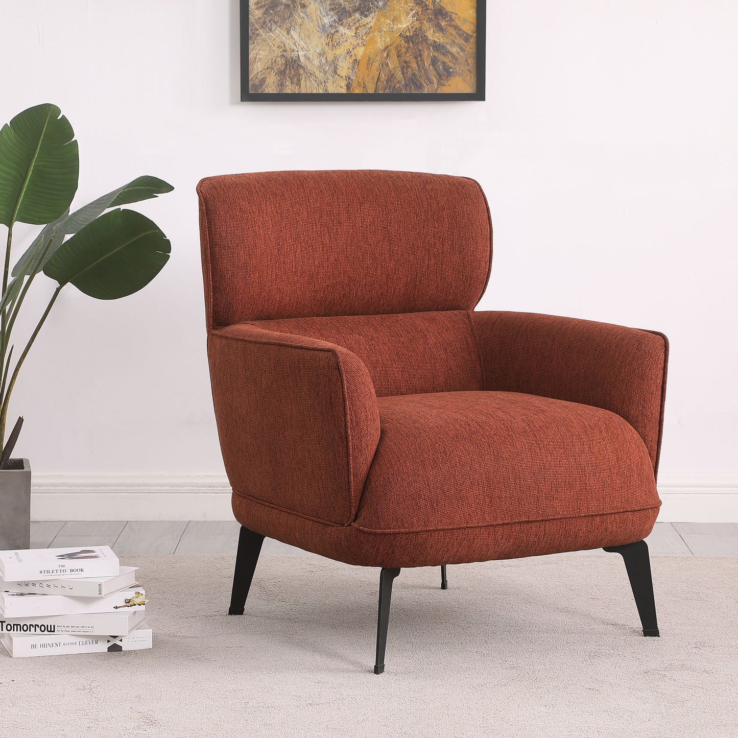 Andrea Heavy Duty High Back Accent Chair Orange