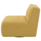 Cobie Upholstered Swivel Armless Chair Mustard