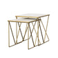 Bette 2-piece Nesting Table Set White and Gold